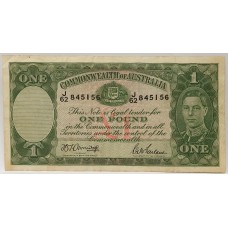 AUSTRALIA 1942 . ONE 1 POUND BANKNOTE . ARMITAGE/MACFARLANE